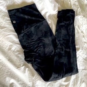 Lululemon Align leggings, grey/black camo, size 6